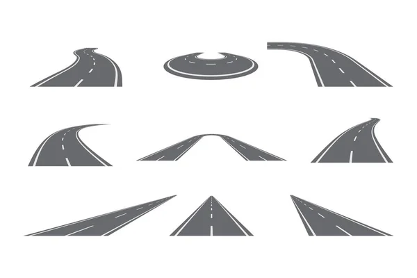 Dálniční doprava rychlost silniční výstavba segment nastaven — Stockový vektor