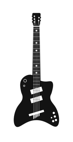 क्लासिक इलेक्ट्रिक गिटार सफेद पृष्ठभूमि पर अलग — स्टॉक वेक्टर
