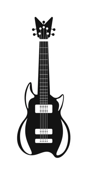 Concierto guitarra bajo eléctrico aislado en blanco — Archivo Imágenes Vectoriales