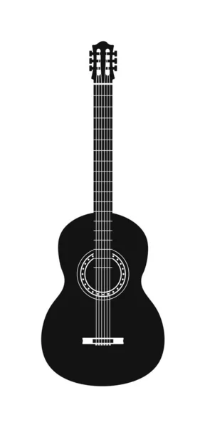 Beyaz üzerine izole edilmiş vektör klasik altı telli gitar — Stok Vektör