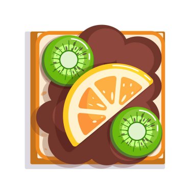 Sağlıklı sandviç ve beyaz meyveler.