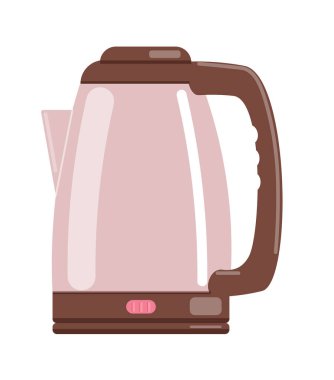 Çaydanlık mutfağı elektronik ekipmanları beyaza izole edildi