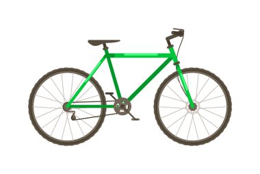 Çerçeve beyaz arkaplanda izole edilmiş bisiklet