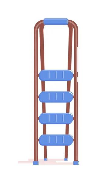 Escalera vertical metálica aislada sobre fondo blanco — Vector de stock