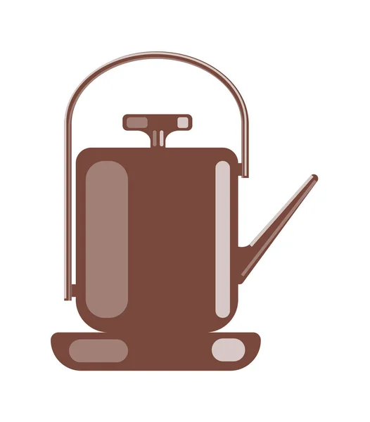 Tetera de camping hervidor aislado sobre fondo blanco — Vector de stock