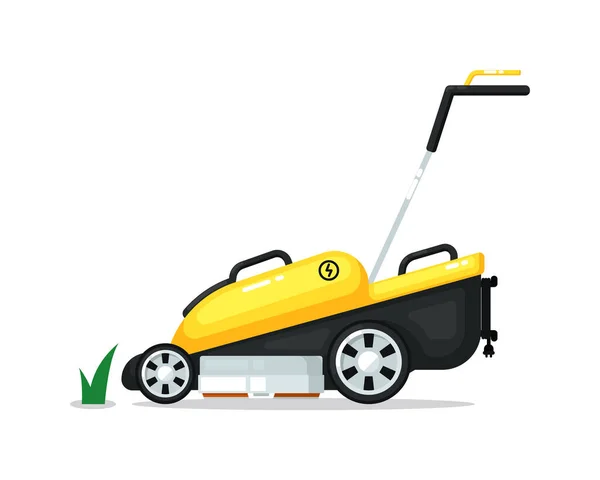 Automated robotic lawn mover isolated on white — Stock Vector