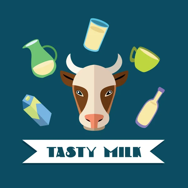 Naturalne produkty mleczne — Wektor stockowy