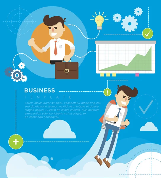 Modelo de negócio infográfico —  Vetores de Stock