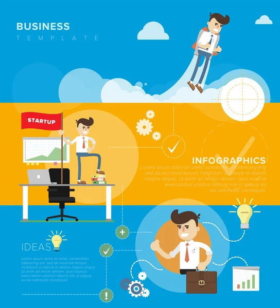 Business sjabloon infographic — Stockvector