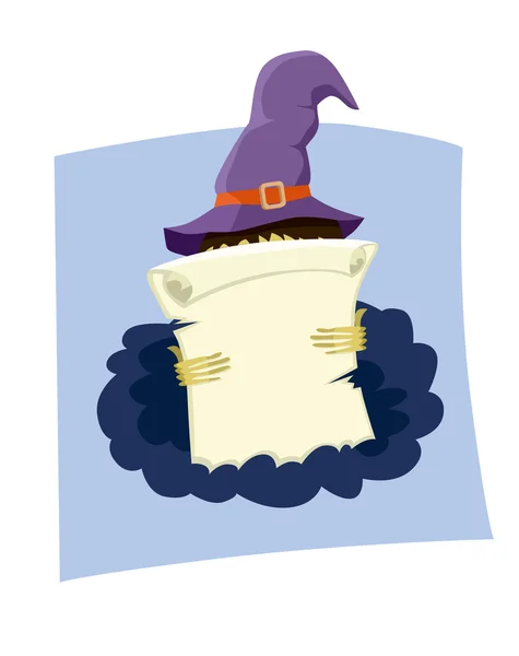 Rouleau de papier antique sur le thème de Halloween . — Image vectorielle