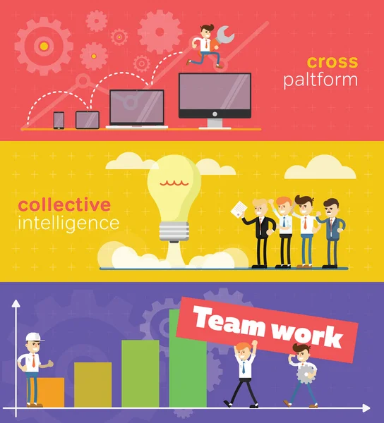 Bedrijfsconcept van teamwork. — Stockvector