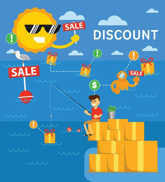 Discount vector infographics — Stock Vector