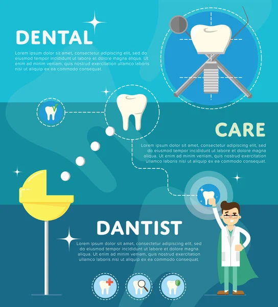 치과 infographics의 세트 — 스톡 벡터