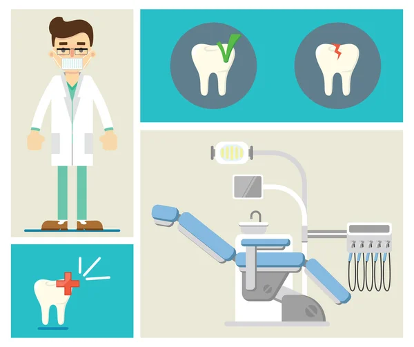 Zestaw dentystyczny Infografika — Wektor stockowy