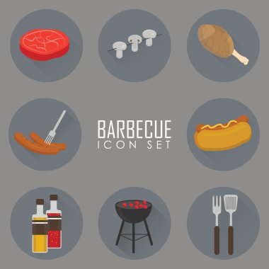 Barbekü Izgara simgeler kümesi