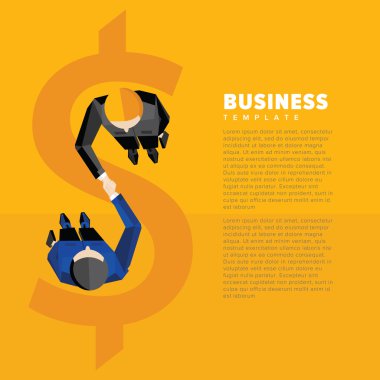 Müzakere masasına iki adam. Üstten Görünüm.