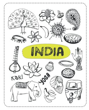 Hindistan hakkında doodle.