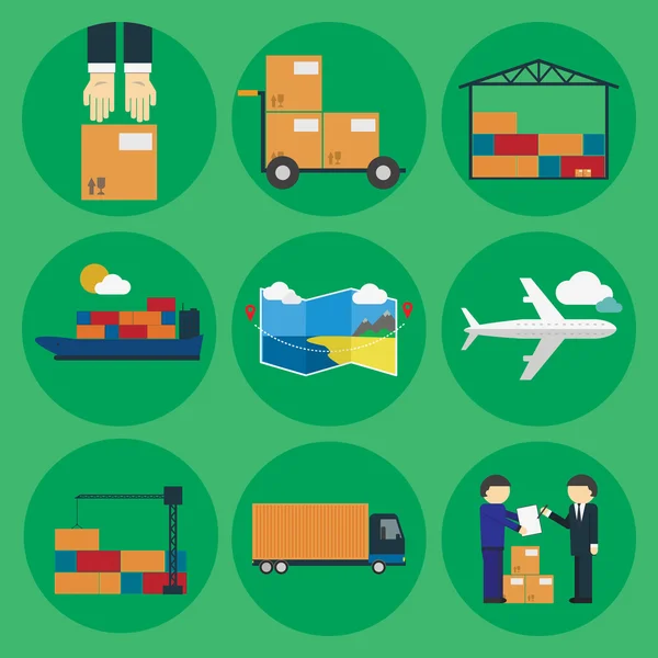 Logistic icon set for Web or Mobile aplication — Stock Photo, Image