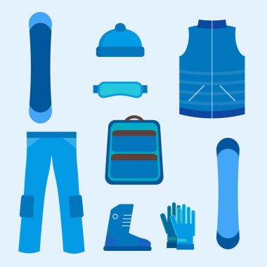 Snowboard infographics öğeleri