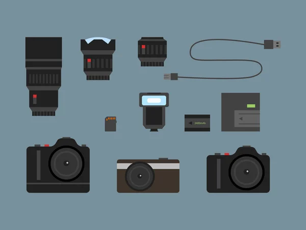 Ensemble de vecteurs caméra — Image vectorielle