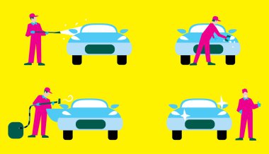 Car wash illustration