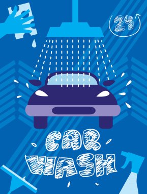 Car wash illustration