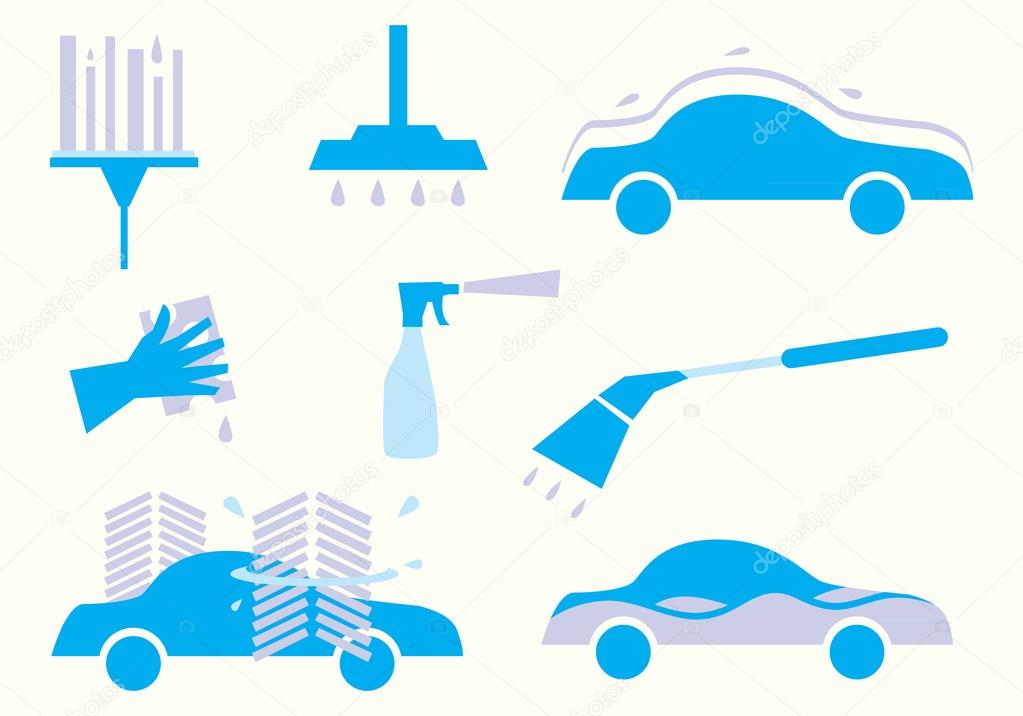 Car wash illustration