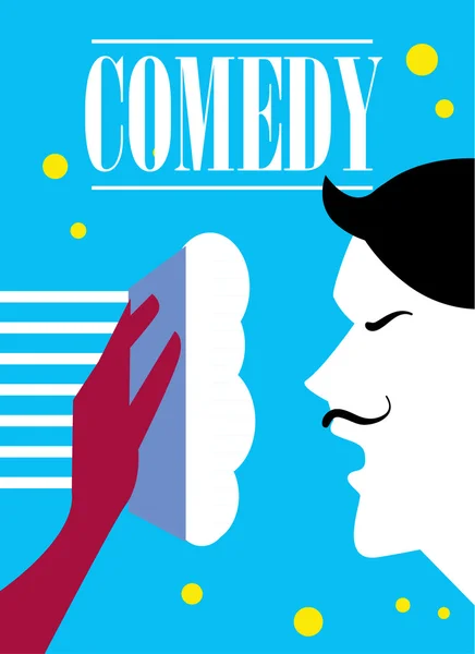 Comedy cinema poster. — 图库矢量图片
