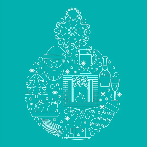 Decoração e ilustração de Natal —  Vetores de Stock