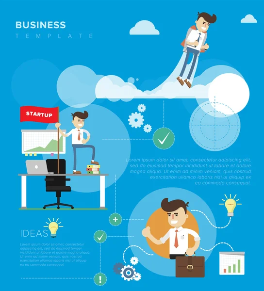 Modelo de negócio infográfico — Fotografia de Stock