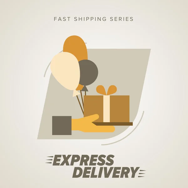 Gift xpress Delivery Symbols. Vector illustration. — Wektor stockowy