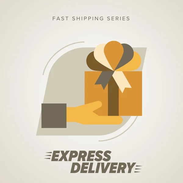 Gift xpress Delivery Symbols. Vector illustration. — Stock Vector