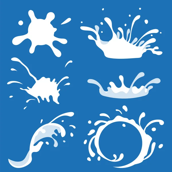 Set of Milk Splash. Vector illustration. — Stockový vektor