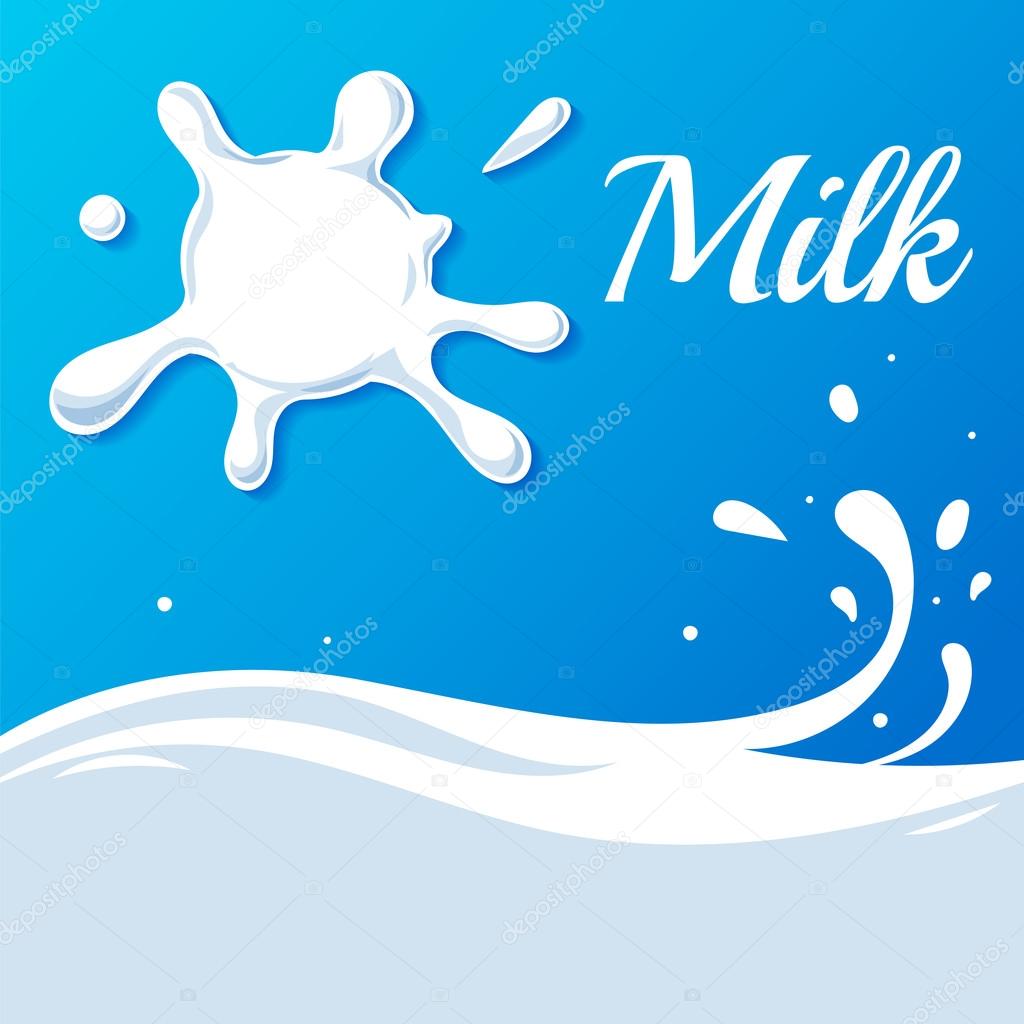 Milk Splash. Vector illustration.