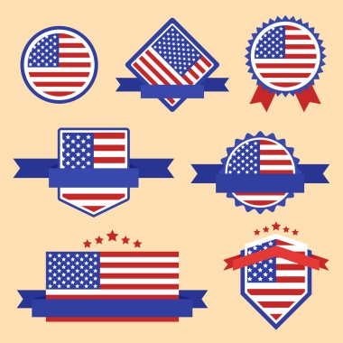World Flags Series. Vector Flag of USA.