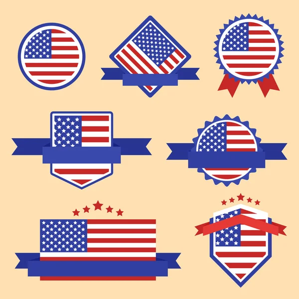 Мировая серия флагов. Векторный флаг США . — стоковый вектор