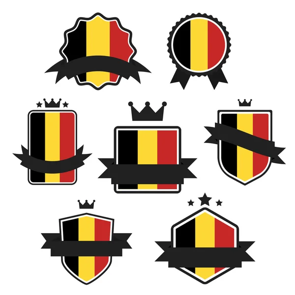Weltflaggen-Serie. Vektorfahne von Belgien. — Stockvektor