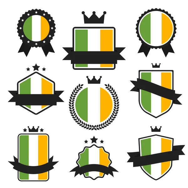 Weltflaggen-Serie. Vektorfahne von Irland. — Stockvektor