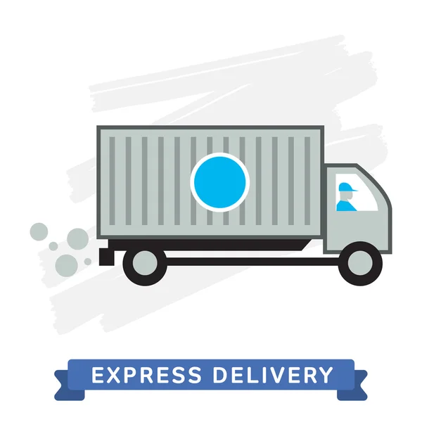 Express Delivery Symbols. Van Delivery. — Stock Vector