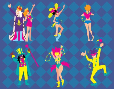 Mardi gras vektör çizim.