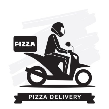 Pizza Delivery Service, Vector icon.