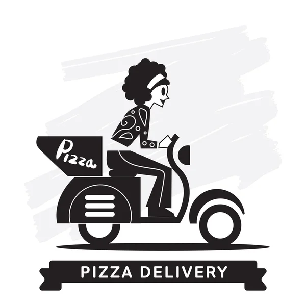 Pizza Delivery Service, Vector icon. — Διανυσματικό Αρχείο