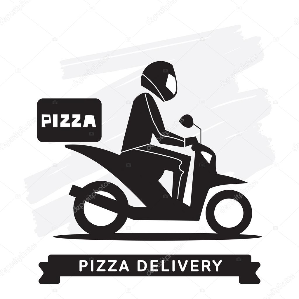 Pizza Delivery Service, Vector icon.