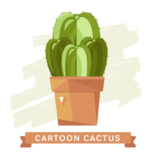 Fleur de cactus, cactus isolé . — Image vectorielle