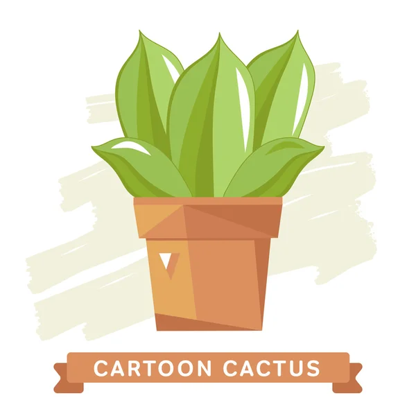 Fleur de cactus, cactus isolé . — Image vectorielle