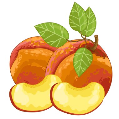 Şeftali kompozisyon göl kenarında