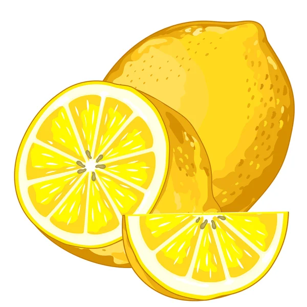 Composizione del limone Isolato — Foto Stock