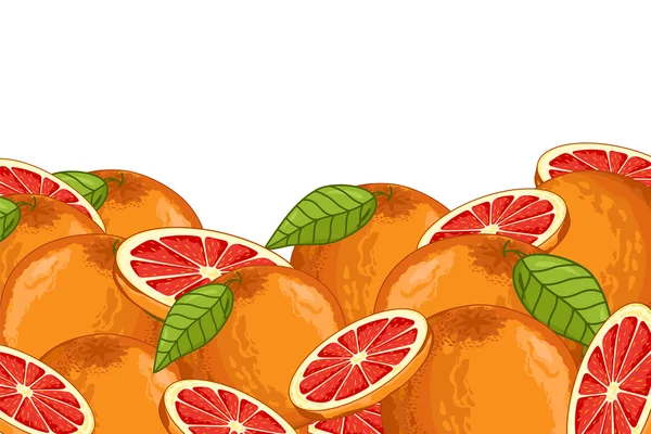 Composición de pomelo Aislado — Vector de stock