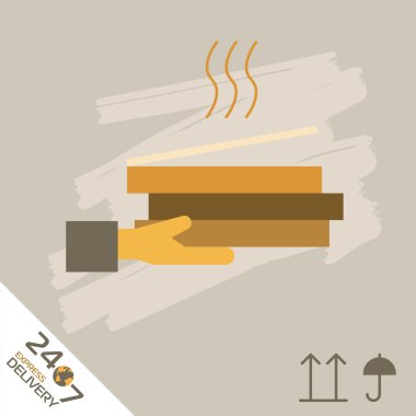 Fast Food hızlı teslim sembolleri.