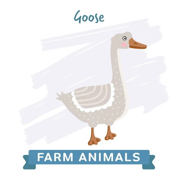 Goose isolated, vector. — Stock Vector